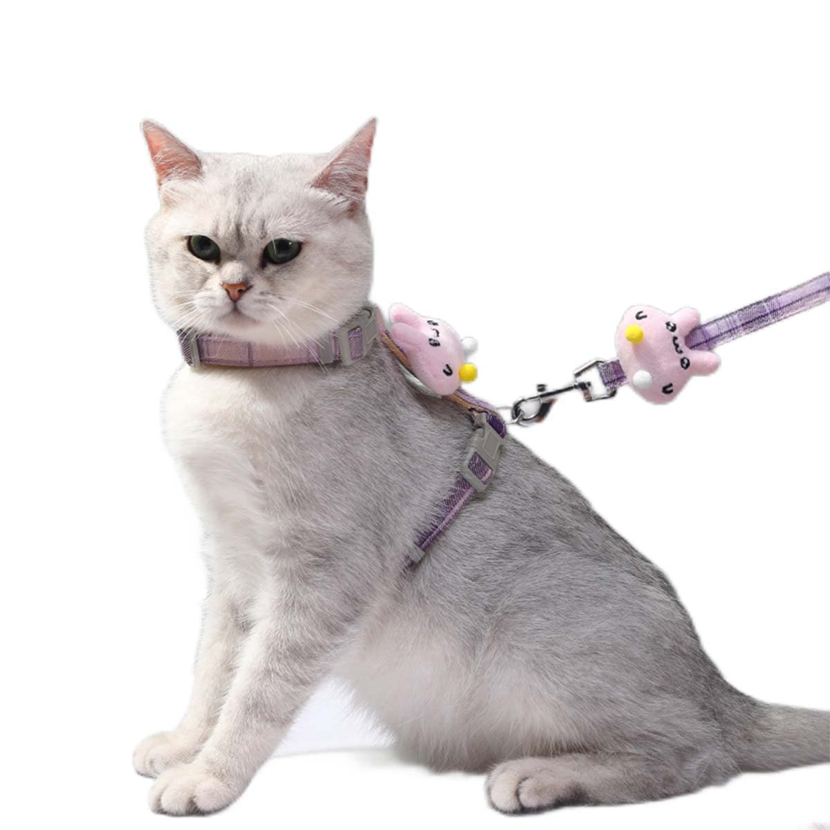 Qpets Cat Harness with Leash, Outdoor Cat Leash with Harness with Quick Release Buckle Adjustable for Small Medium Cats, Lightweight Soft Walking Travel Petsafe Harness(Size: S) Qpets Cat Harness with Leash, Outdoor Cat Leash with Harness with Quick Release Buckle Adjustable for Small Medium Cats, Lightweight Soft Walking Travel Petsafe Harness(Size: S)